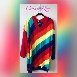Rainbow Sweater Dress
